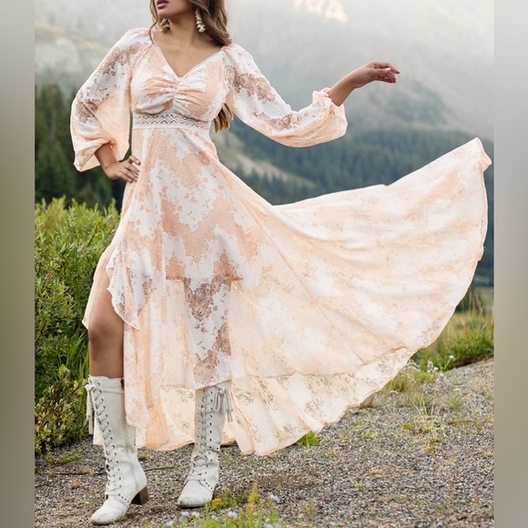 New! Joyfolie womens Isabella maxi dress olive floral - Picture 12 of 14